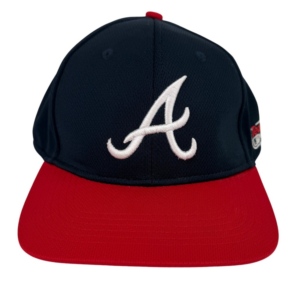 Atlanta Braves OC‎ Sports MLB Baseball Cap Hat Navy Red OSFM Adjustable Mesh